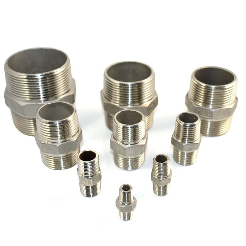 DAN SPEED Hex Nipple 2" Male x 2" Male 304 Stainless Steel threaded Pipe Fitting NPT (2 inch) - Image 3